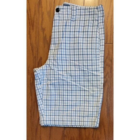 American Eagle Outfitters Shorts Men Size 32 Plaid Multi-Color Blue & Ivory - Picture 8 of 16